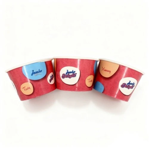 Disposable Gelato Paper Cups For Ice Cream With Customized factory