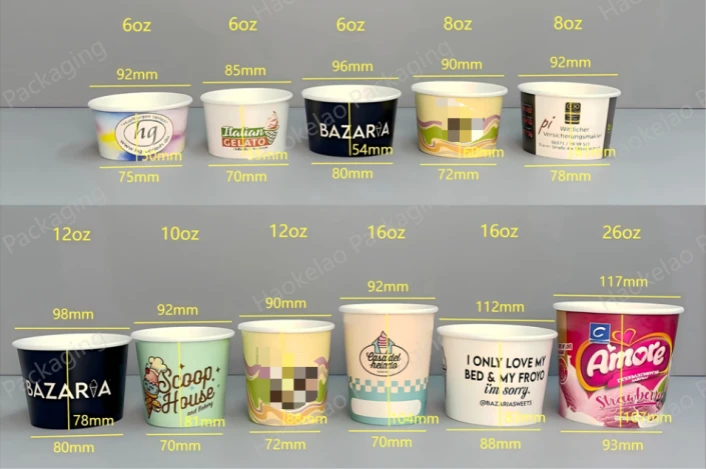 wide range sizes of the paper ice cream cups wide range sizes of the paper ice cream cups